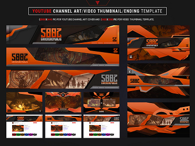 Youtube Channel Art/Video Thumbnail and Ending Video Template