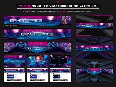 Esports Gamer Space - Youtube Channel Art Photoshop Template aesthetic album artwork alpha cyberpunk futuristic gamer gamer logo gamergirl gaming graphicdesign photoshop template retro space spaced youtube youtube banner youtube channel youtube template youtuber