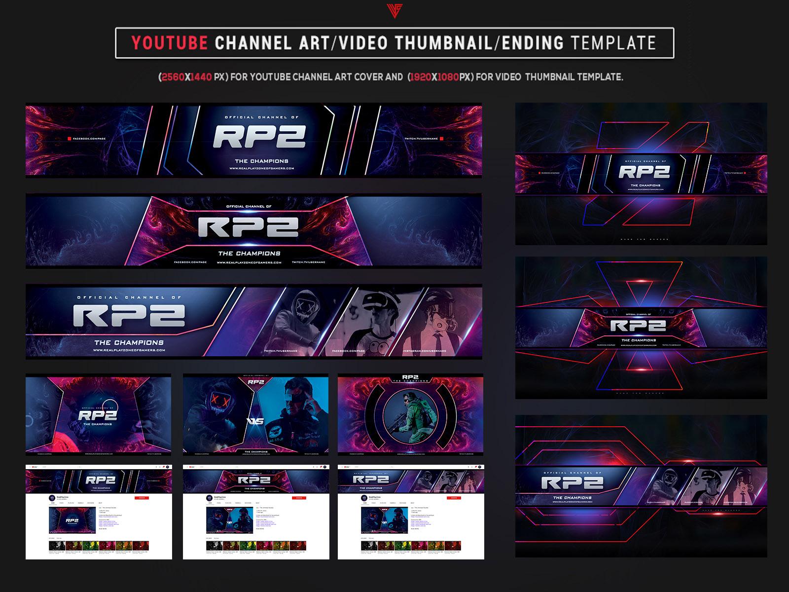 Gaming Channel  Thumbnail PSD