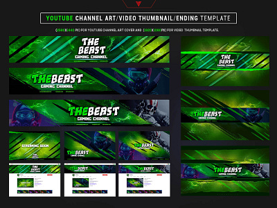 The Beast Youtube Channel Art Photoshop Template