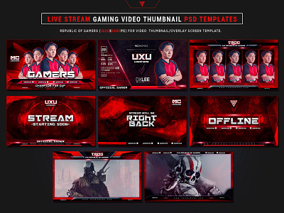 The Gamers Live Stream Gaming Video Thumbnail / Overlay Template battle royale cyberpunk edm futuristic gamer gamer profile gamers graphicdesign photoshop template republic of gamer socialmedia stream stream2020 youtube banner