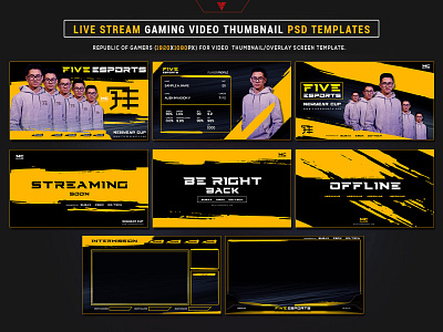 Esports Live Stream Gaming Video Thumbnail / Overlay Template cyberpunk edm electro facebook post graphicdesign overlay photoshop template social media pack twitch youtube thumbnail