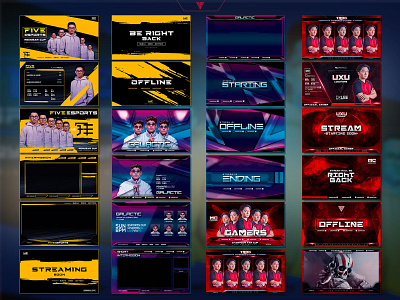 Esports Social Media ADS BUNDLE VOL 1 cyberpunk design edm electro esport esport games futuristic game gamer vloger gamers graphicdesign photoshop template promote team gamers republic of gamers team gamers youtube banner