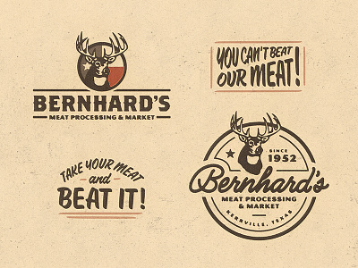 Bernhard's Meat branding deer meat processing texas tshirt