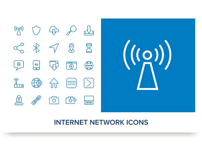 INTERNET NETWORK ICONS business communication concept connection design global globe icon illustration information internet media network networking sign social symbol technology vector web