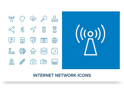 INTERNET NETWORK ICONS