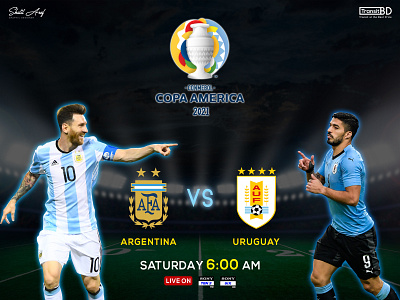 Argentina vs Uruguay, Copa America 2021 graphic design graphic designer shatil arof