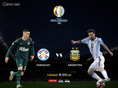 Argentina vs Paraguay, Copa America 2021 graphic design graphic designer shatil arof