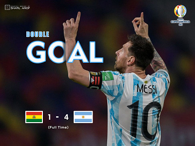 Goal by Leo Messi, Argentina, Copa America 2021 design facebook banner facebook cover graphic design graphic designer illustration shatil arof social media cover social media design