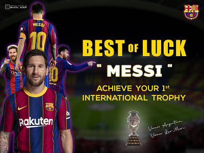 Lionel Messi, FC Barcelona facebook banner graphic design graphic designer shatil arof social media cover social media design