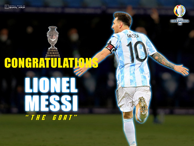 Lionel Messi, Copa America 2021 Final banner design copa america 2021 graphic design graphic designer messi messi argentina messi banner messi copa america messi image shatil arof social media cover social media design sports banner design sports poster design