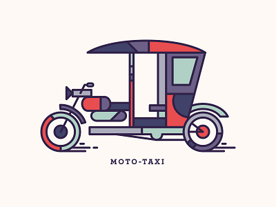 Moto-Taxi bike illustration moto taxi