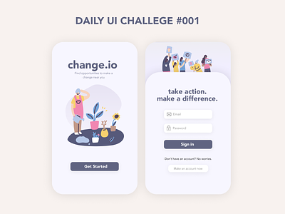 DailyUI #001 app daily 100 challenge dailyui dailyui 001 design mobile ui ux