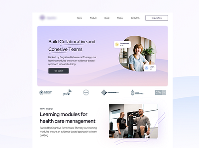 Employee Culture Landing Page app branding design illustration ui ux web web design