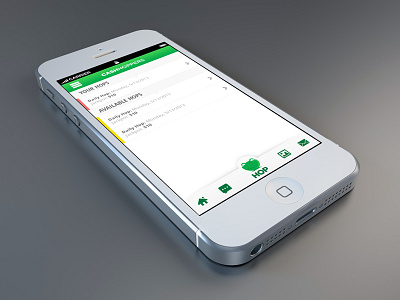 Cash Hoppers iPhone App green iphone mockup ui ux