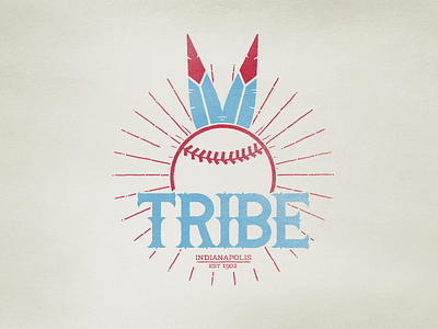 Tribe Baseball- Indianapolis baseball feather indian indiana indianapolis sunburst tribe