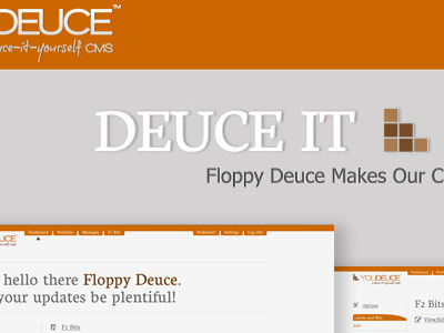 A site for YouDeuce cms grey orange screenshots