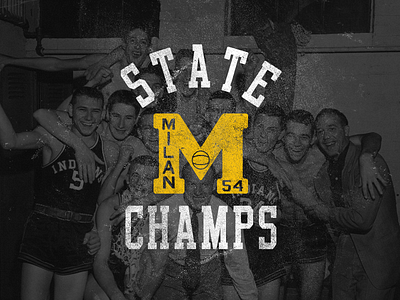 Milan 1954 State Champs basketball champs hoosiers milan vintage