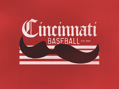 Cincinnati Baseball 1869 baseball cincinnati mustache reds vintage