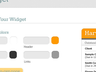 Design a Widget