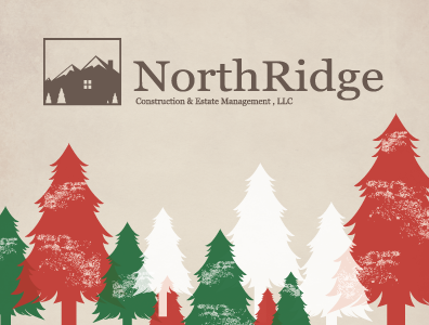 Company Christmas Card for Northridge christmas card trees vintage worn