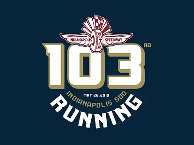 103rd Running Indy 500 blue indiana indy indy 500 logo racing