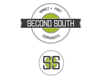 Second South Logo- Option 2 black green logo retro