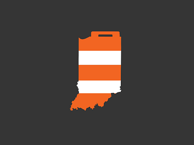 Indiana Under Construction barrel construction indiana orange roads