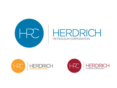 More Herdrich Logo options blue logo petroleum red yellow