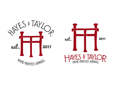 Hayes and Taylor Tags/Alternate Logos black logo red retro tags vintage