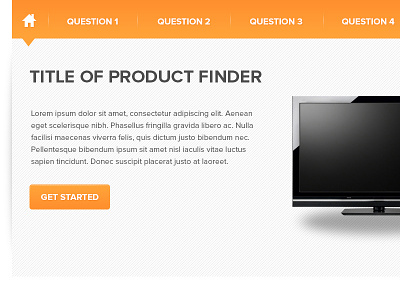 Customer Guided Selling Templates black orange tool web design