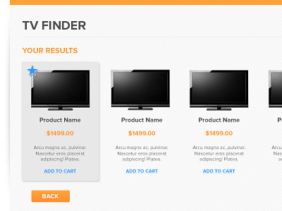 Template for Results Page black orange tool web design