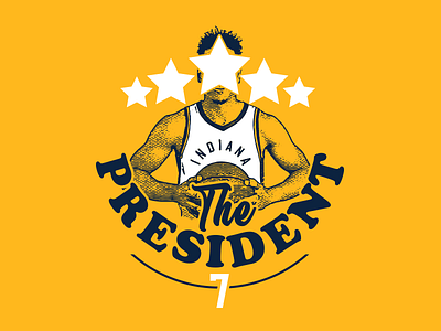 The President basketball blue and gold indiana president