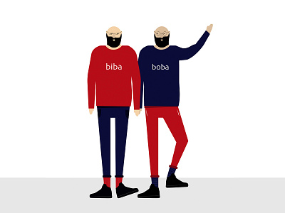 Biba & Boba illustration vector