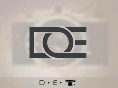 Daniel Ebendinger - Photographer design. logo monogram symbol