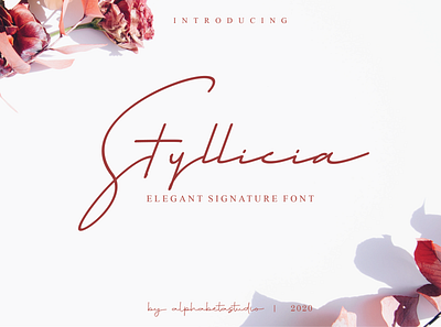 Styllicia artistic beautiful branding business casual elegant fashion font handwritten logo logotype script website woman