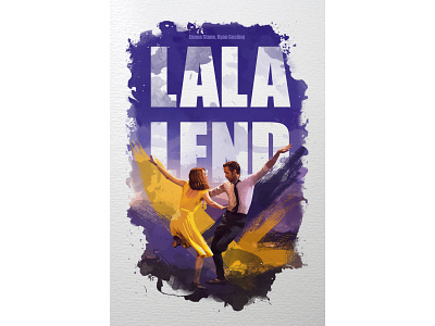 LALA LEND dance dancers poster watercolor