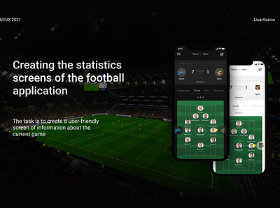 Match football app. Statistics. UI/UX app design football app graphic design ui ux web design