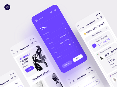 Marketplace UI Kit 18design admin panel components illustration interface product design ui ui ux uidesign uikit ux vector