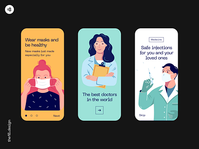 Medicine Illustrations 18design app app design application character clean clean ui corona corona virus coronavirus illustration minimalism uidesign vector