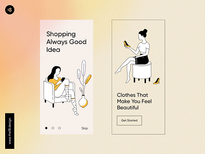Marketplace Illustrations 18design app application character clean clean ui clothes colorful colors illustration interface minimal minimalism minimalist shop shopping shopping app ui uidesign vector