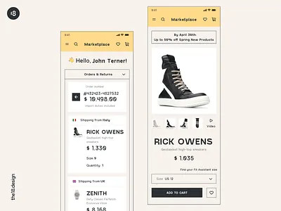 Marketplace UI Kit 18design app application cart clean clean ui colorful colors landing market marketplace minimalism rick owens rickowens shop shopping ui8 uidesign uikit ux