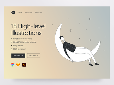 Tall People Illustrations 💎 18design character clean clean ui colorful colors free hero high highland illustration interface minimal minimalism minimalist minimalistic purchase ui uidesign vector