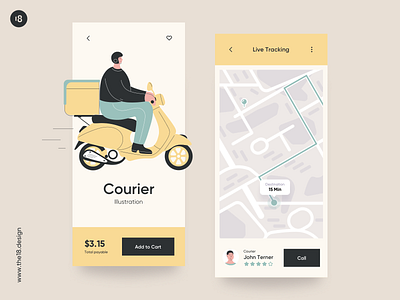 Delivery Illustrations 😍 18design app application character clean clean ui colorful colors courier delivery delivery app delivery service delivery status illustration interface minimalism pastel color triacking ui uidesign