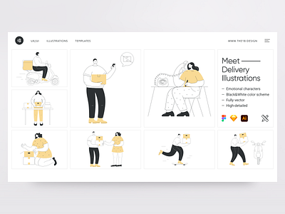 Delivery Illustrations 😍 18design character clean clean ui colorful colorscheme deliver delivery delivery app delivery truck digital illustration interface minimal minimalism minimalist minimalistic ui uidesign vector