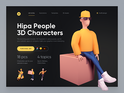 Hipa People 🔥 18design 3d 3d character 3d characters 3d people 3dcharacter character clean clean design clean ui delivery illustration interface minimal minimalism minimalist minimalistic ui uidesign vector