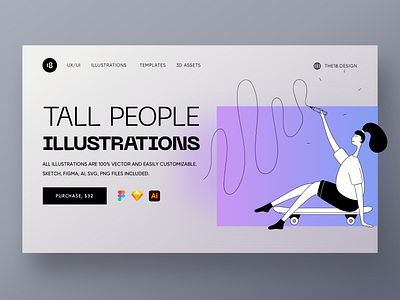 Tall People Illustrations 💎 18design character character illustration clean clean ui colorful colors design girl illustration hero illustration minimal minimalims minimalism minimalism ui people people illustration trendy ui uidesign