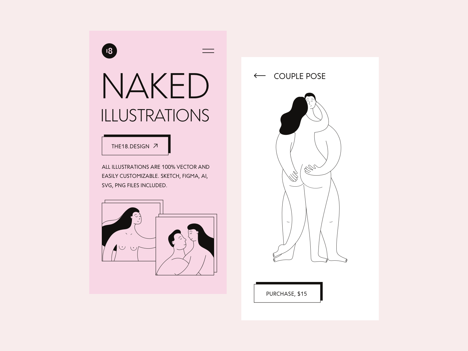 Naked Illustrations 18design clean clean ui couple couple illustration girl girl illustration illustration love love illustration minimalism naked nude nude illustation sex sex illustation sexy sexy girl ui uidesign
