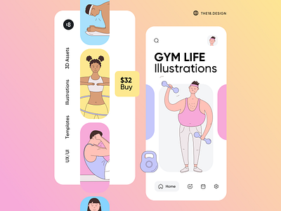 GYM LIFE Illustrations