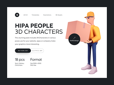 Hipa People 🔥 3D Characters 18design 3d 3d characters 3d courier 3d delivery 3d illustration 3d people clean clean ui colorful colors delivery delivery illustration delivery service illustration minimalism trendy typography ui uidesign